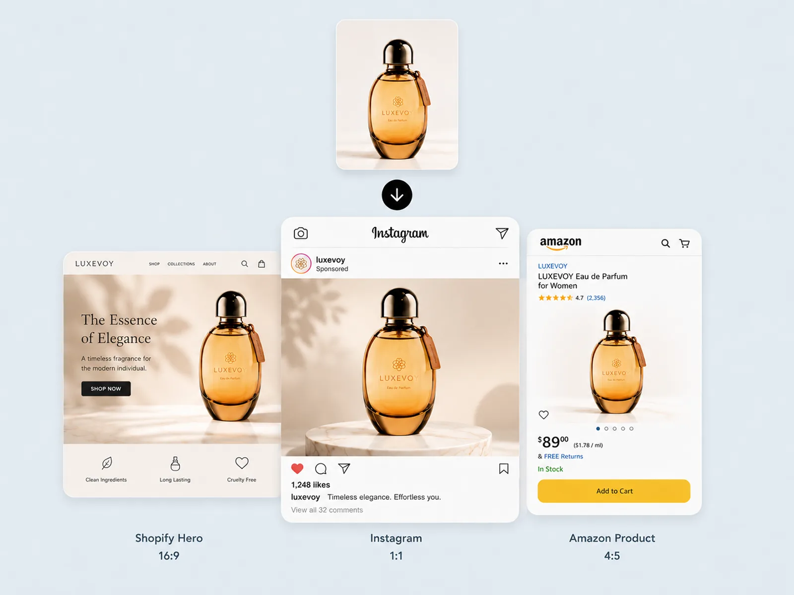 HDR product photography converted to AVIF — extended colour gamut preserved