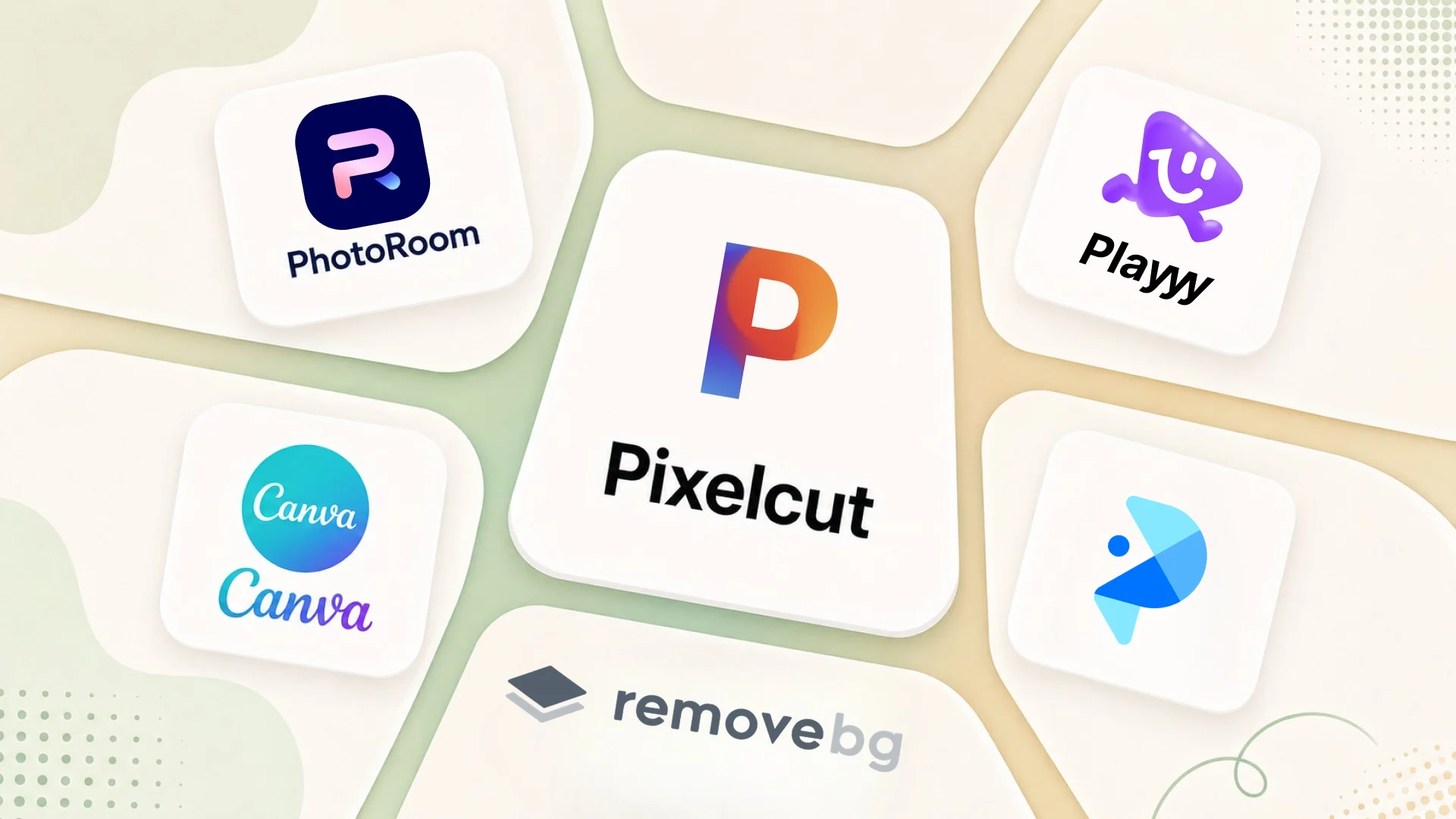 E-commerce product photos arranged in a grid showing consistent white backgrounds and clean editing from a Pixelcut alternative