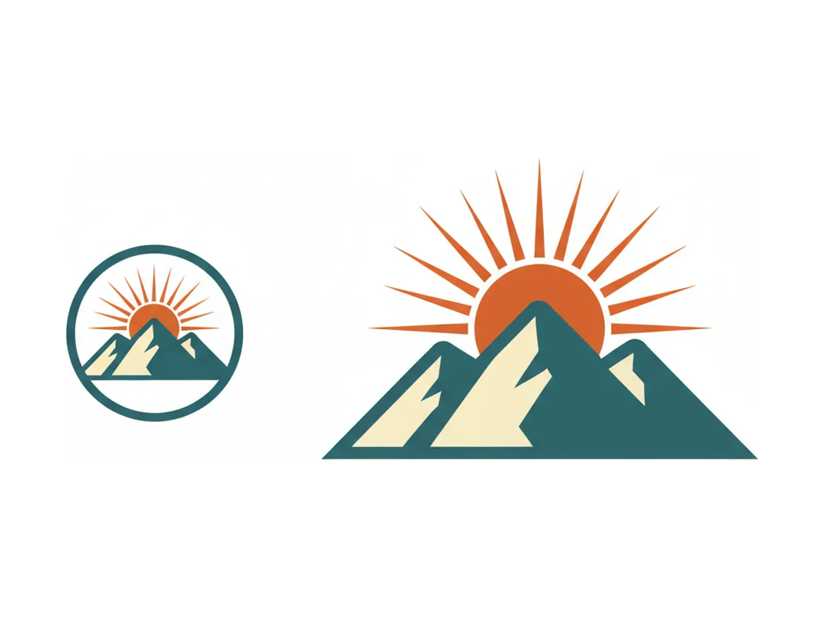 The same t-shirt graphic shown small and greatly enlarged, both with crisp clean edges, demonstrating vector scalability