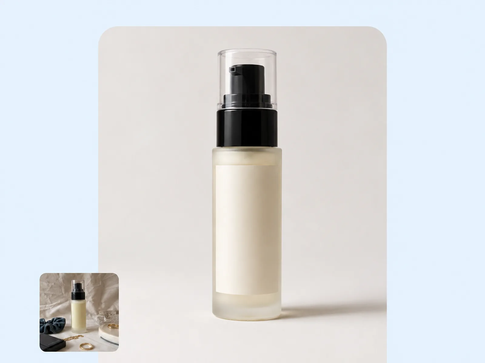 Product photo cleaned up with AI — unwanted elements removed, subject preserved with clean edges.