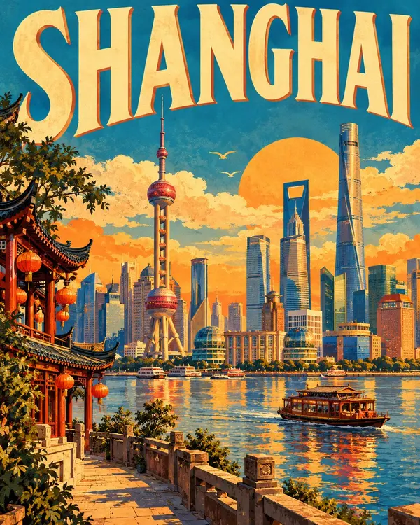 Vintage Travel Poster — image 1