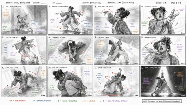 Contemporary Dance Performance Storyboard