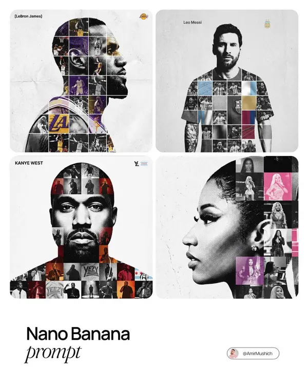 Double-Exposure Sports Tribute Posters