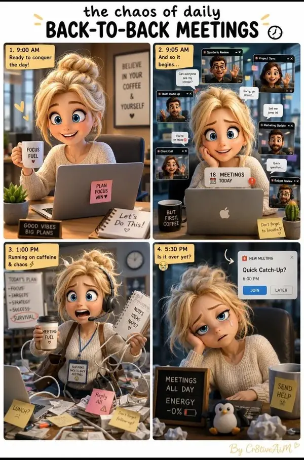Back-to-Back Meetings Comic Strip