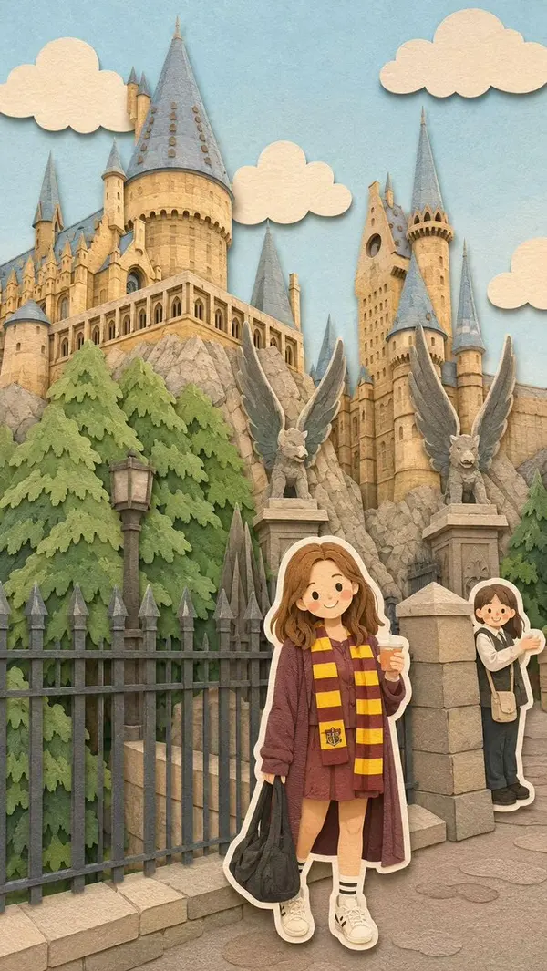 Kawaii Travel Diorama at Japanese Castle — image 2