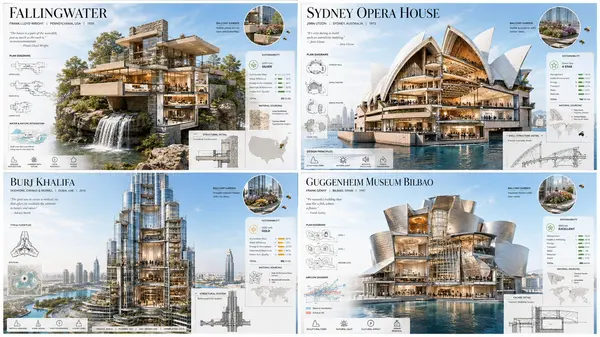 Architectural Icons: Famous Buildings Portfolio