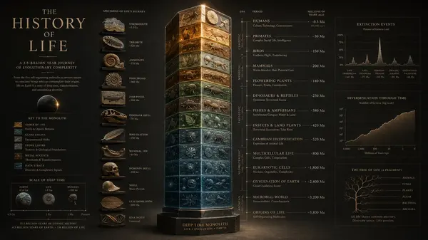 History of Life: Deep Time Monolith