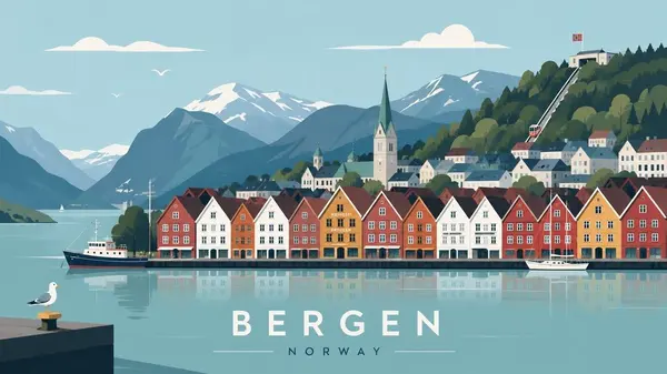 Minimalist Travel Poster: Hallstatt Austria — image 3