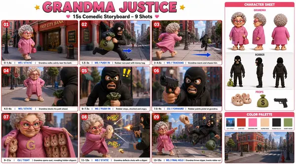 Grandma Justice: 15s Comedic Storyboard
