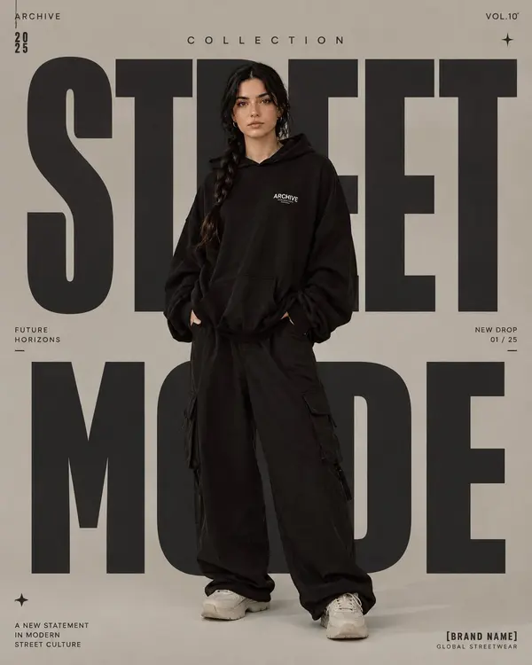 Street Mode Editorial Fashion Poster