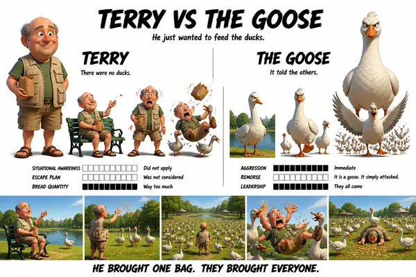 Terry vs The Goose character sheet