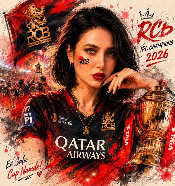 RCB IPL Champions Mixed-Media Sports Poster
