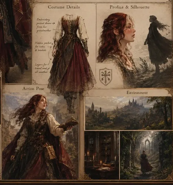 Medieval Character Sheet: Isolde — image 2