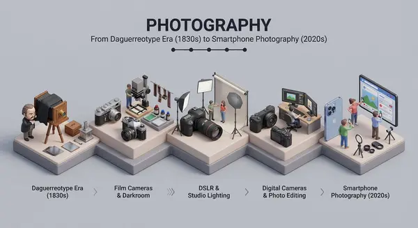Music Consumption Evolution Isometric Diorama — image 2