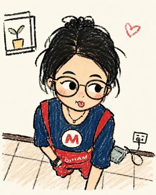 Chibi Girl Selfie Sketch — image 2