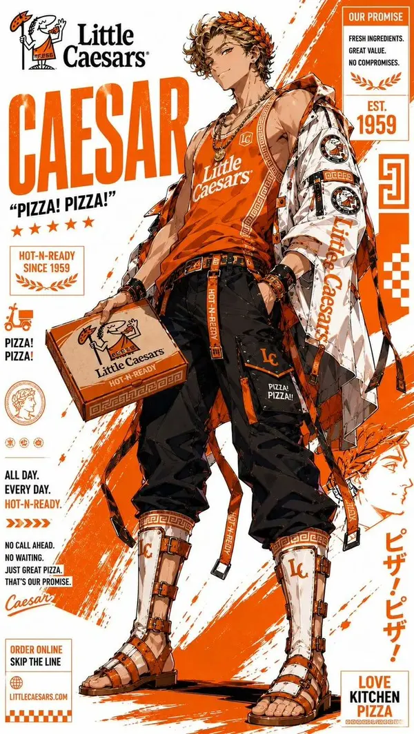 Little Caesars Anime Streetwear Hypebeast — image 1