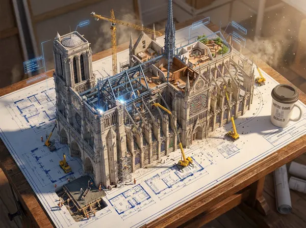 Blueprint to Building: Notre-Dame Reconstruction — image 1