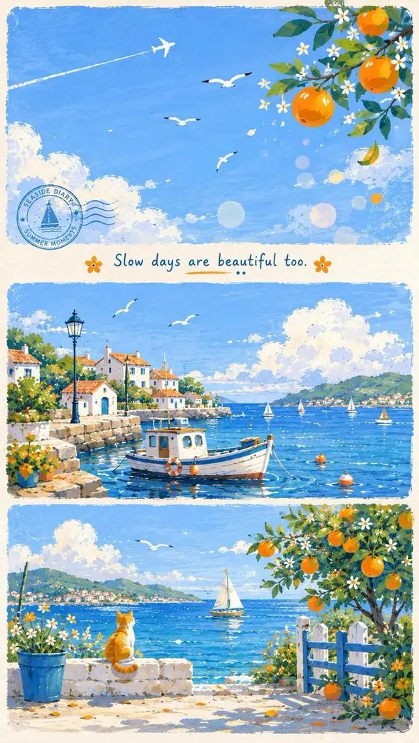Cozy Summer Seaside Illustrations — image 2