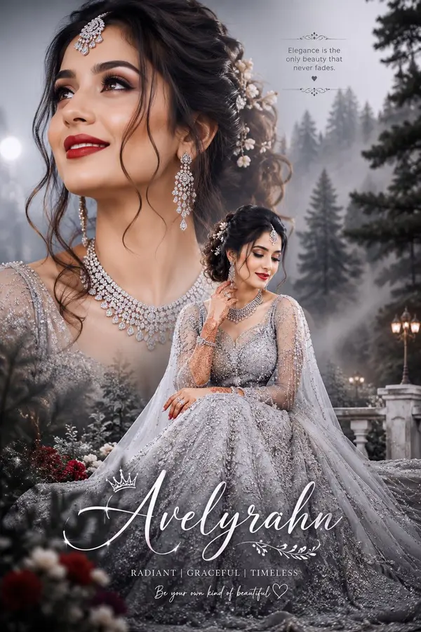 Indian Bridal Portrait Collage