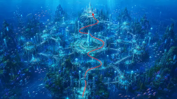 Underwater Fantasy Kingdom Aerial View