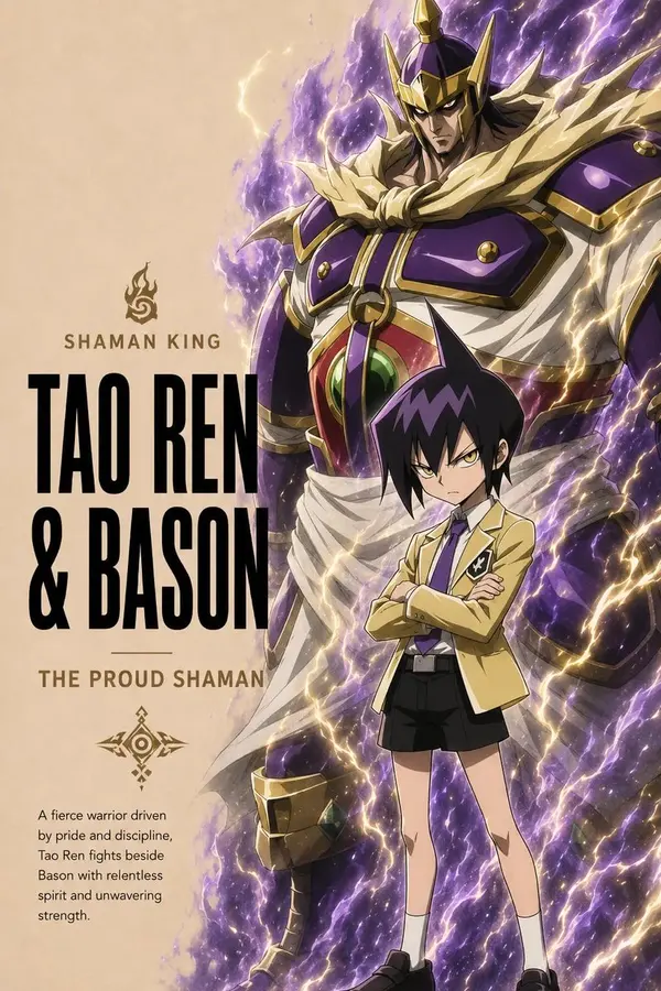 Anime Warrior & Spirit Beast Poster — image 4