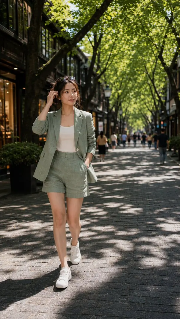 Shanghai Woman, Xintiandi Morning Stroll — image 3