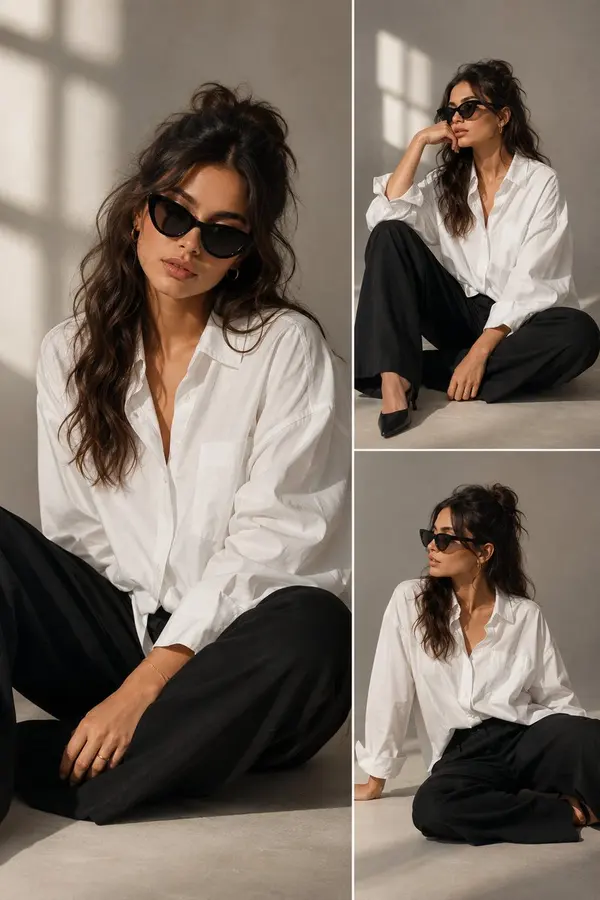 Elegant Woman in Studio Portraits