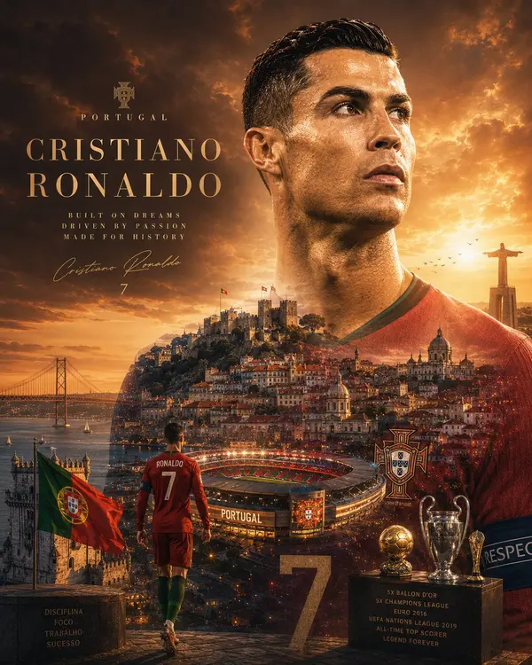 Turkish Football Star Cinematic Double-Exposure Poster — image 2