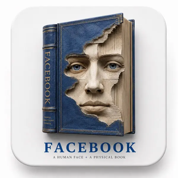 Facebook: Human Face + Physical Book — image 1