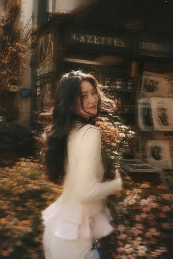 Parisian Rose Garden Portrait — image 1