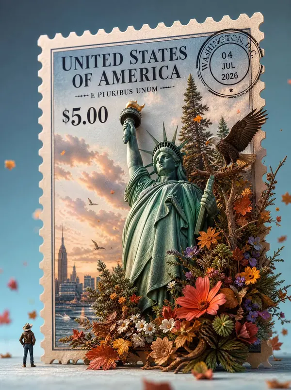Japan Vintage Stamp Diorama — image 2