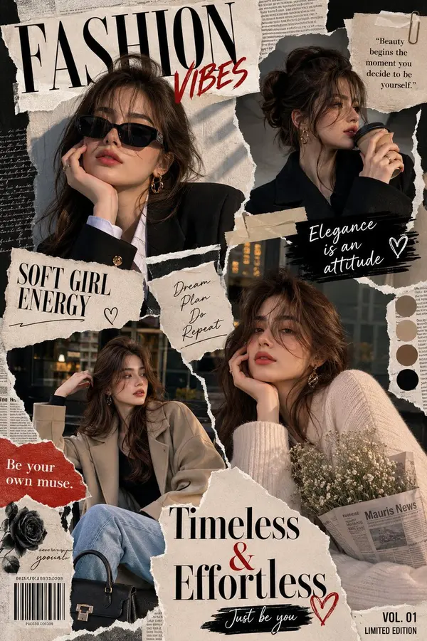 Fashion Editorial Collage Poster — image 1