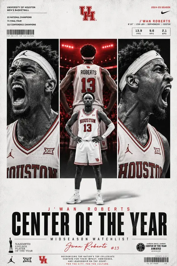 Center of the Year NCAA Basketball Award Poster — image 2
