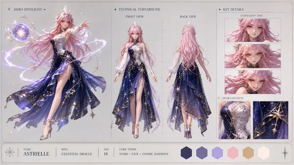 Astrielle - Celestial Magical Girl Character Sheet