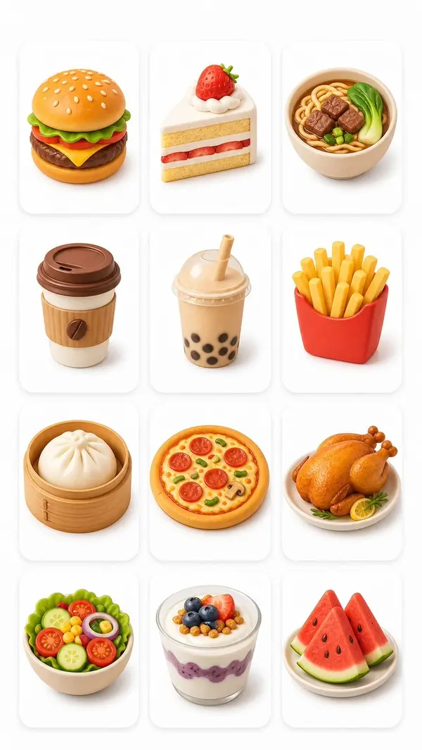 Food Delivery App Icon Set