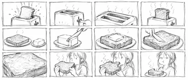 Butter Toast Storyboard