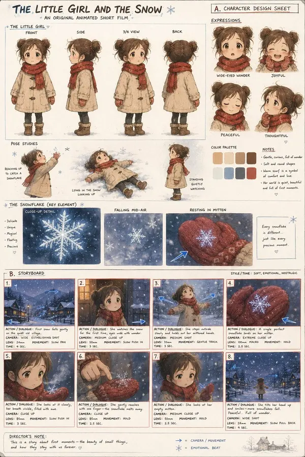 The Little Girl and the Snow