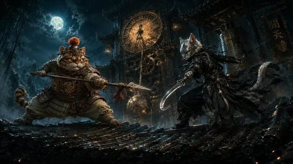 Wuxia Tiger-Cat Warrior vs Masked Rival