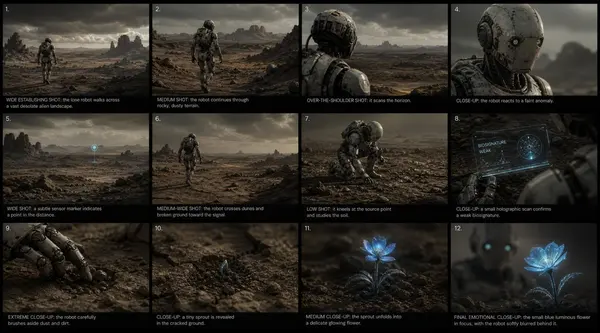Robot Discovers Life on Alien Wasteland