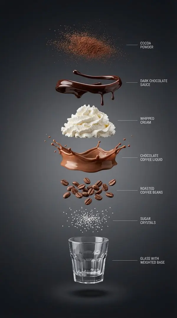 Exploded Chocolate Coffee Drink Infographic — image 1