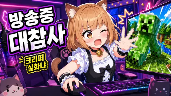 Neon VTuber Gaming Thumbnail Disaster
