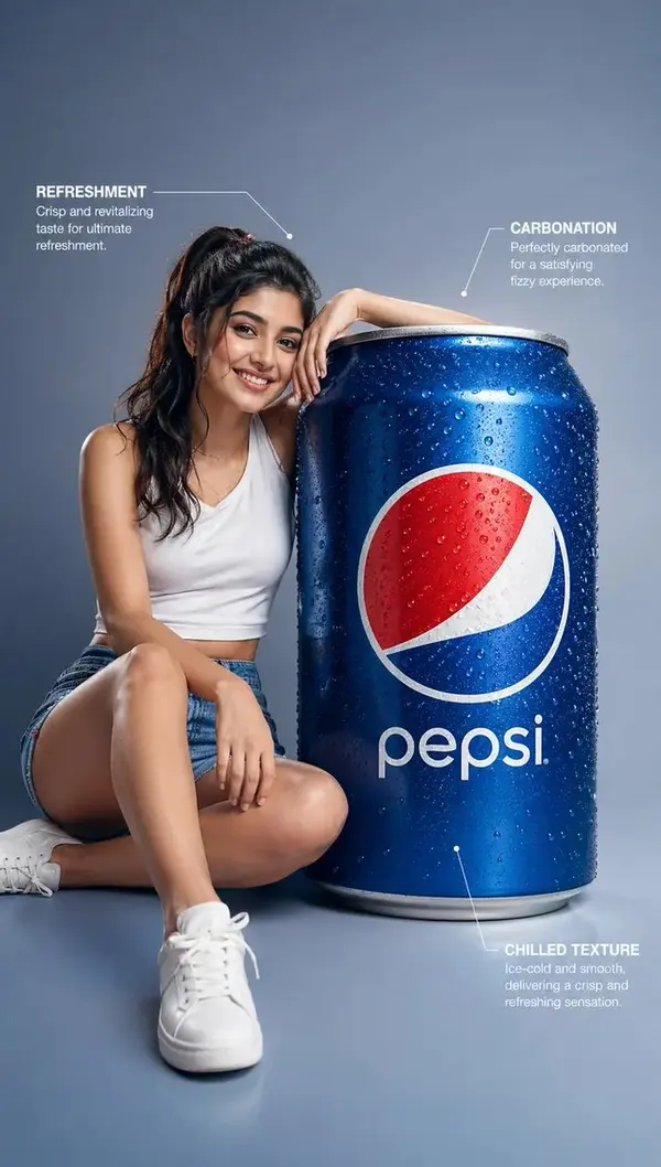 Pepsi Can Product Infographic Ad — image 1