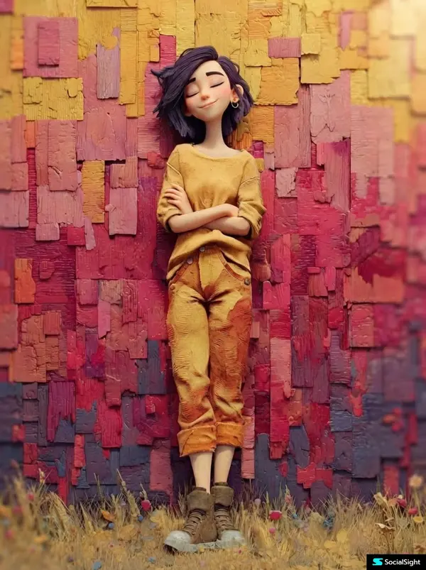 Pixar-Style Girl in Pastel Canyon Scene — image 2