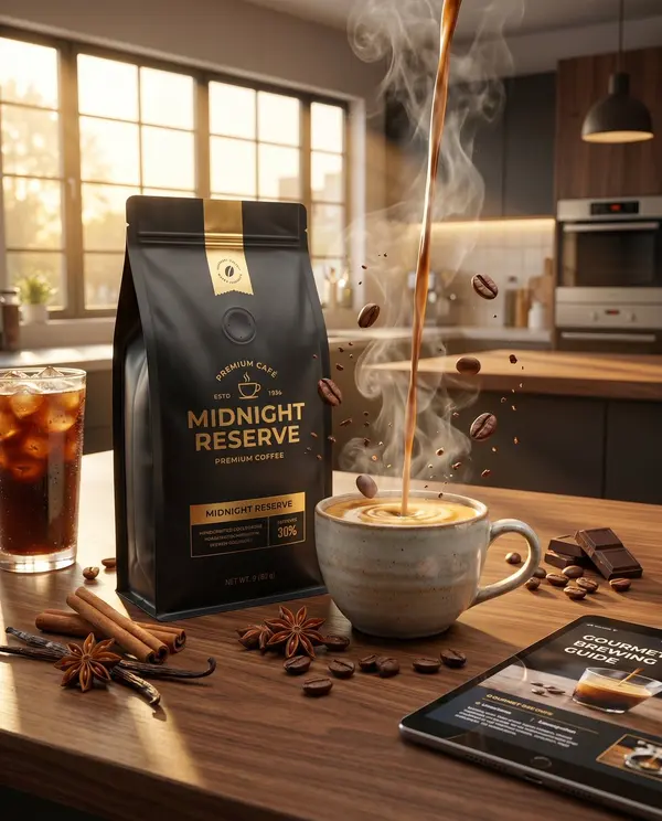 Premium Iced Coffee Bottle Splash Commercial — image 2