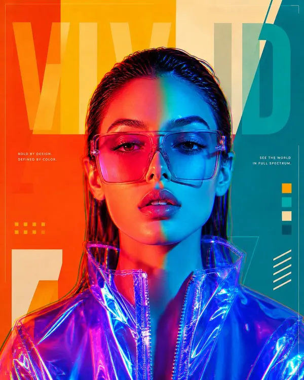 Vivid Split-Light Editorial Portrait — image 1