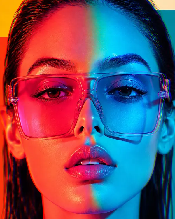 Vivid Split-Light Editorial Portrait — image 4