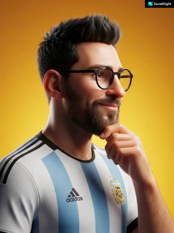 3D Stylized Avatar with Argentina Jersey — image 1