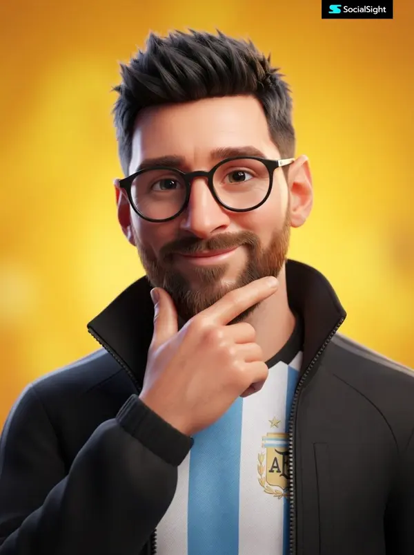 3D Stylized Avatar with Argentina Jersey — image 2