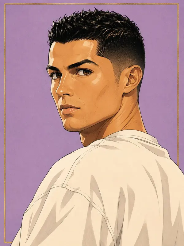 Retro Anime Ronaldo Portrait — image 2