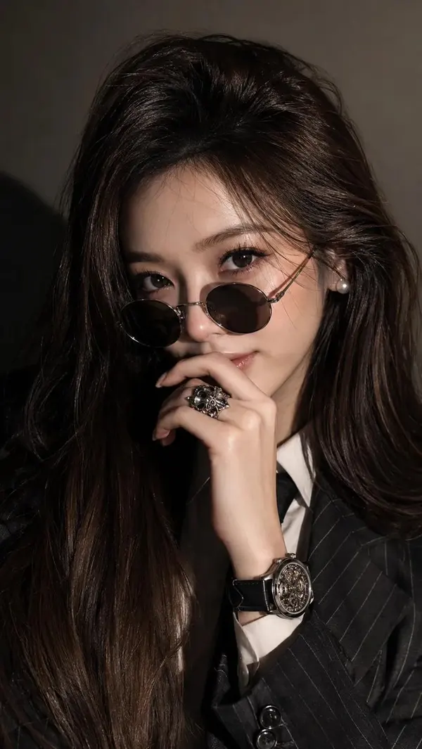 Fashion Editorial Portrait with Gothic Accessories — image 2